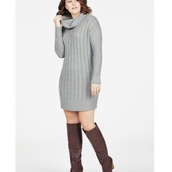 Cable Knit Sweater Dress - Picture 1 of 5